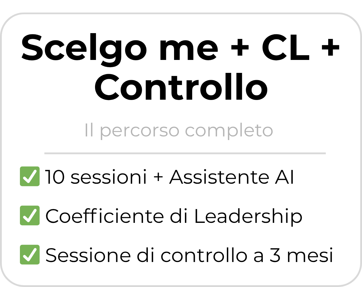 "Scelgo me" + Coefficiente di Leadership